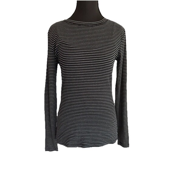 Universal Threads Womans Long Sleeve Striped Boat Neck Top Shirt Sz XS - Picture 1 of 5